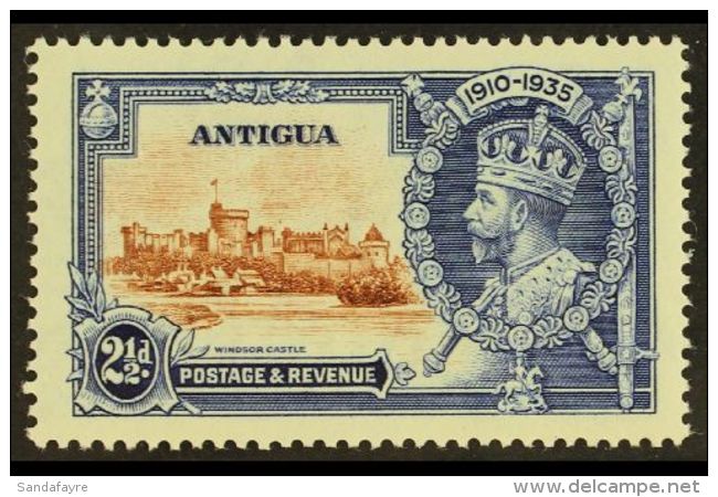 1935 JUBILEE VARIETY 2 1/2d Brown &amp; Deep Blue "Dot To Left Of Chapel" Variety, SG 93g, Very Fine Mint For More... - Andere & Zonder Classificatie