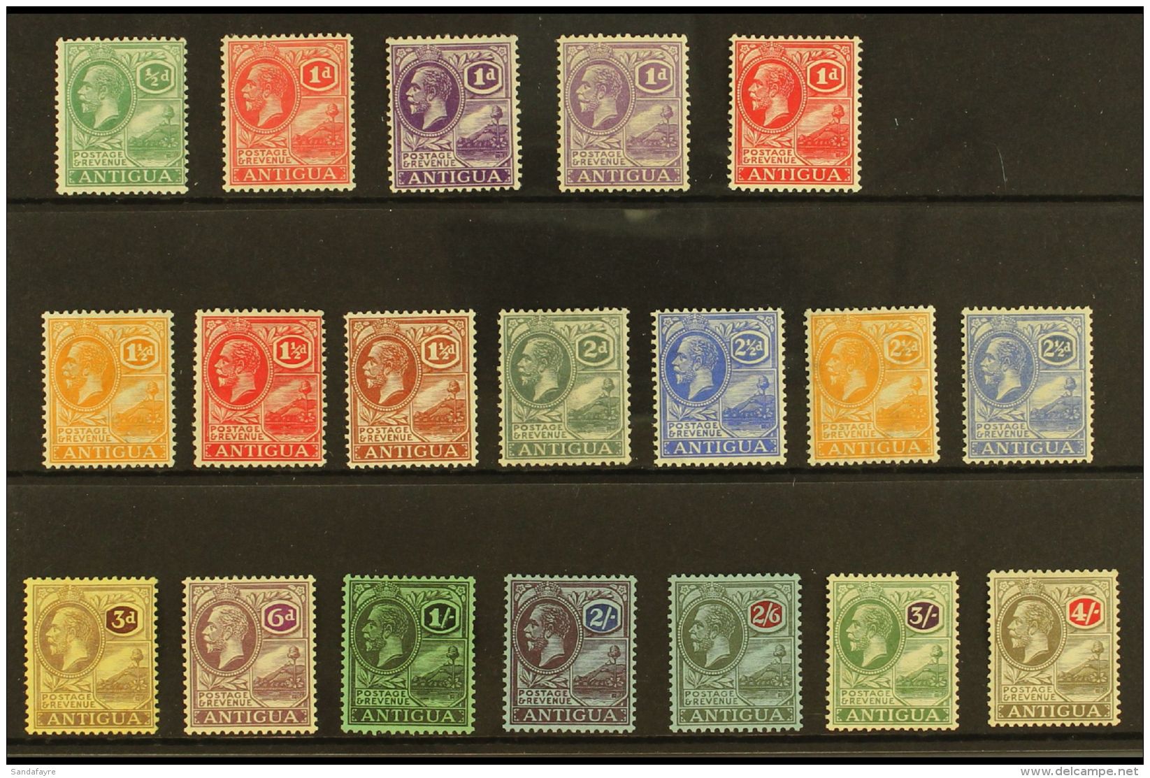 1921-29 KGV MSCA Watermark Complete Set Plus Listed Mauve Shade, SG 62/80, Very Fine Mint (19 Stamps) For More... - Altri & Non Classificati