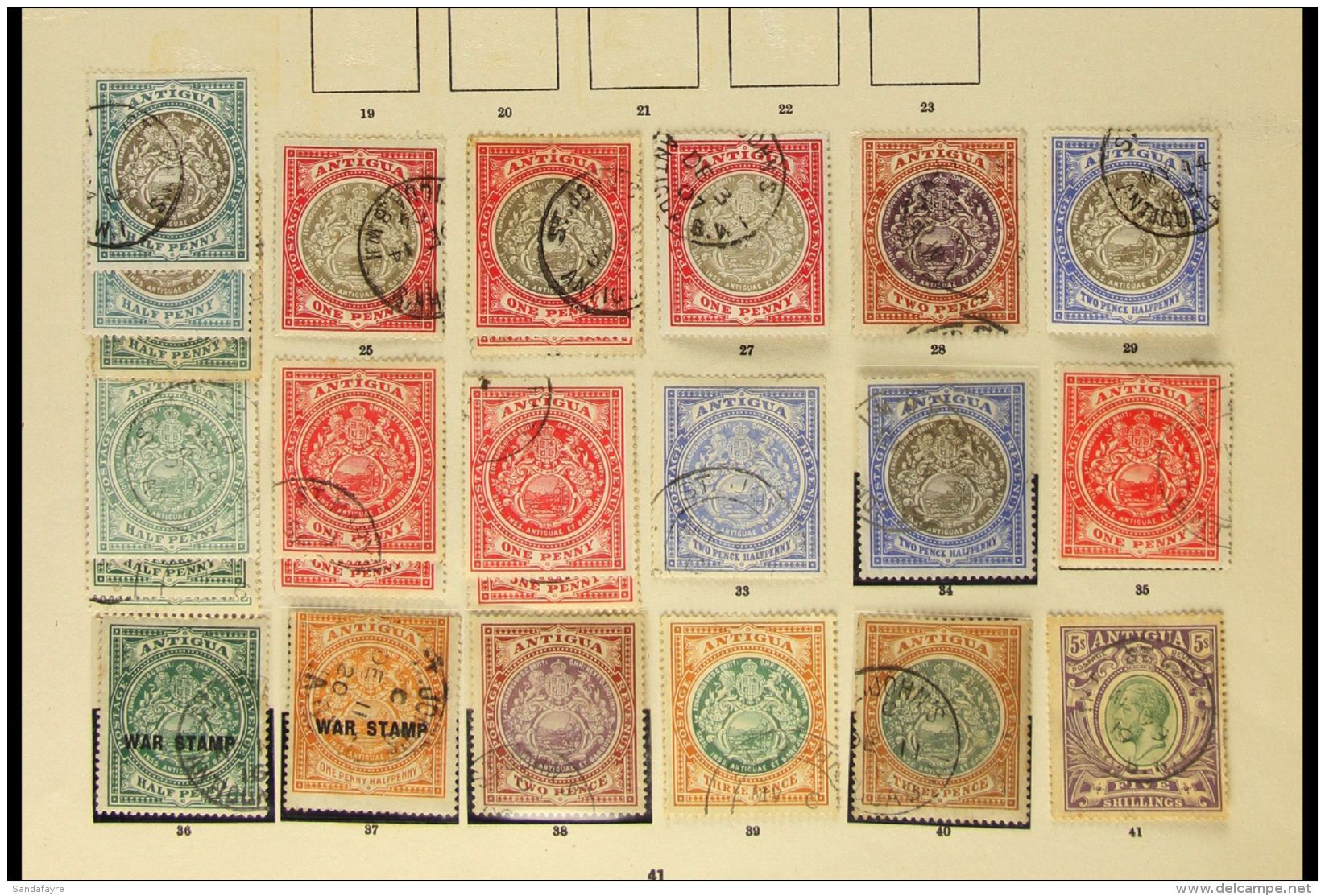 1903-1936 USED COLLECTION Presented On Printed Pages. Includes 1903-07 Set To 2&frac12;d, 1908-17 To 3d, 1913 5s,... - Altri & Non Classificati