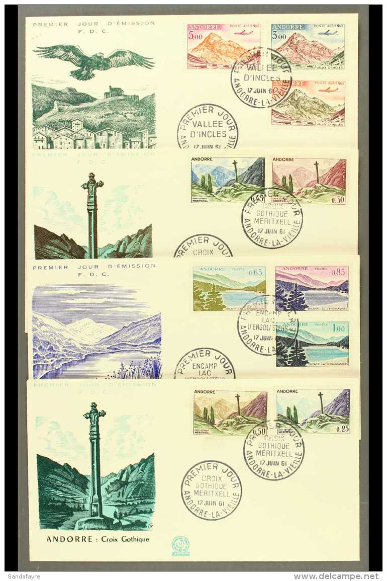 FRENCH 1961 Landscapes Complete Set  (including Airs), Michel 168/177, Very Fine Used On Four Illustrated... - Altri & Non Classificati