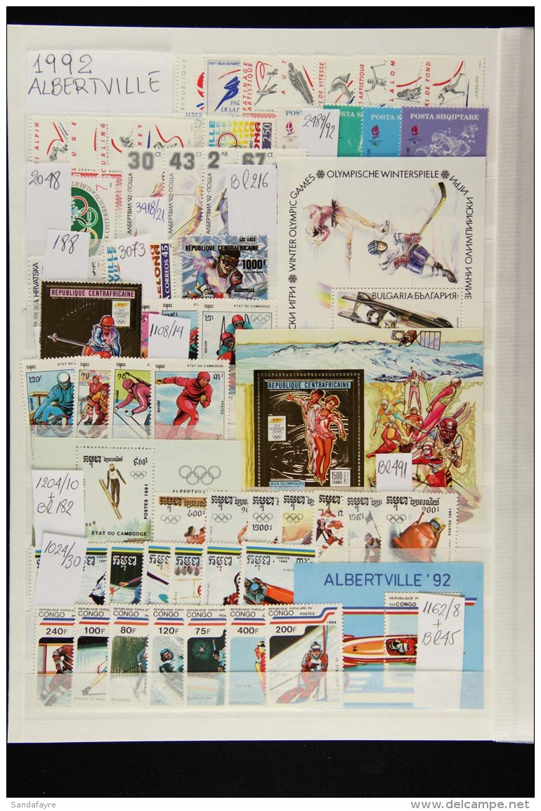 WINTER OLYMPICS (1992 ALBERTVILLE) An Attractive All Different Worldwide Thematic Collection Of Never Hinged Mint... - Non Classificati