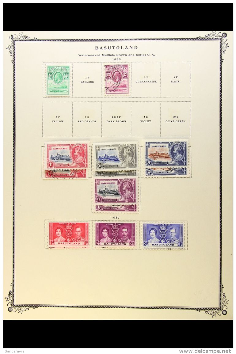 BRITISH COMMONWEALTH 1876-1968 Selected Countries Mint &amp; Used Collection On Pages, Inc Basutoland 1935 Jubilee... - Altri & Non Classificati