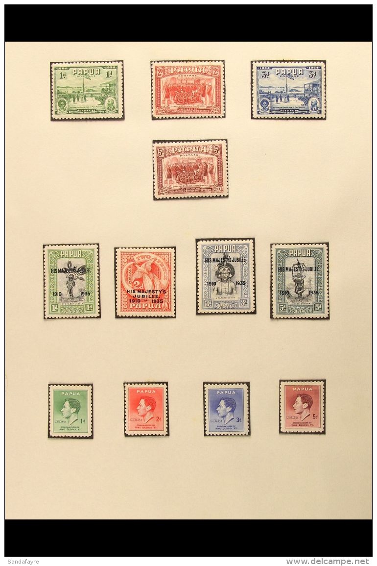 BRITISH PACIFIC (NO AUSTRALIA Or NEW ZEALAND) 1890's-1970's Mint &amp; Used Collection On Leaves, Inc Papua... - Altri & Non Classificati