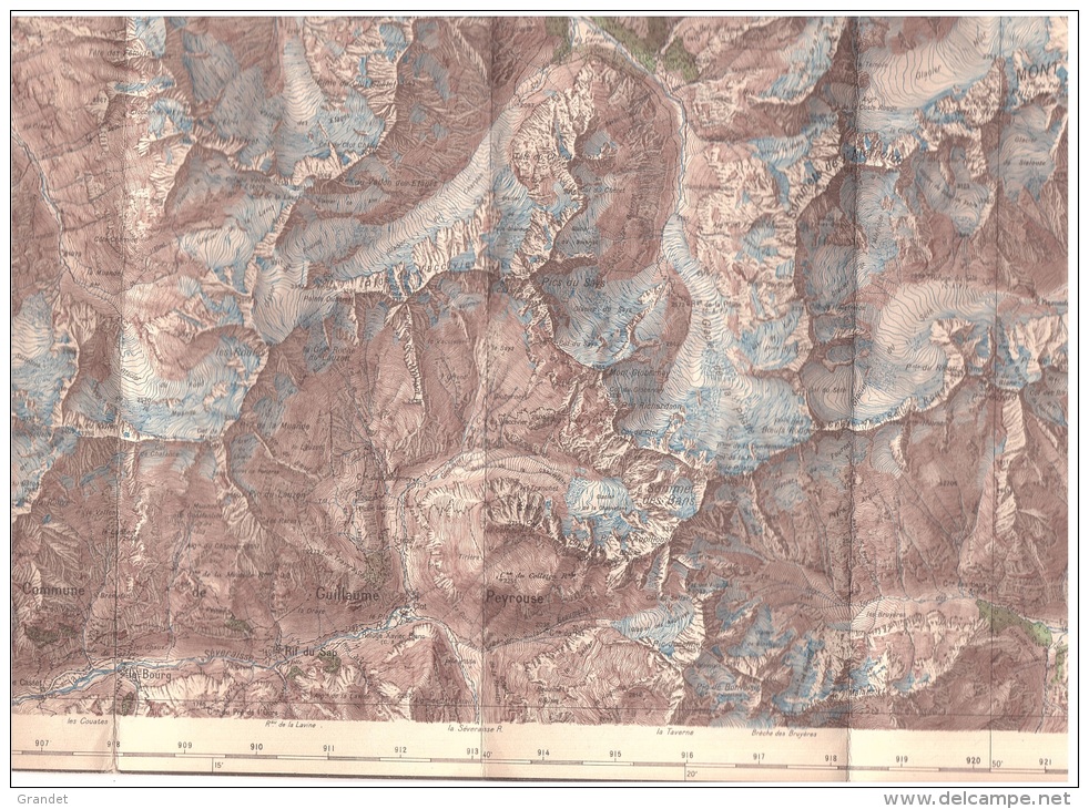 CARTE TOPOGRAPIQUE - SAINT CHRISTOPHE EN OISANS - LE BOURG D´ARUD - VILLARD-LOUBIERE. - Mapas Topográficas