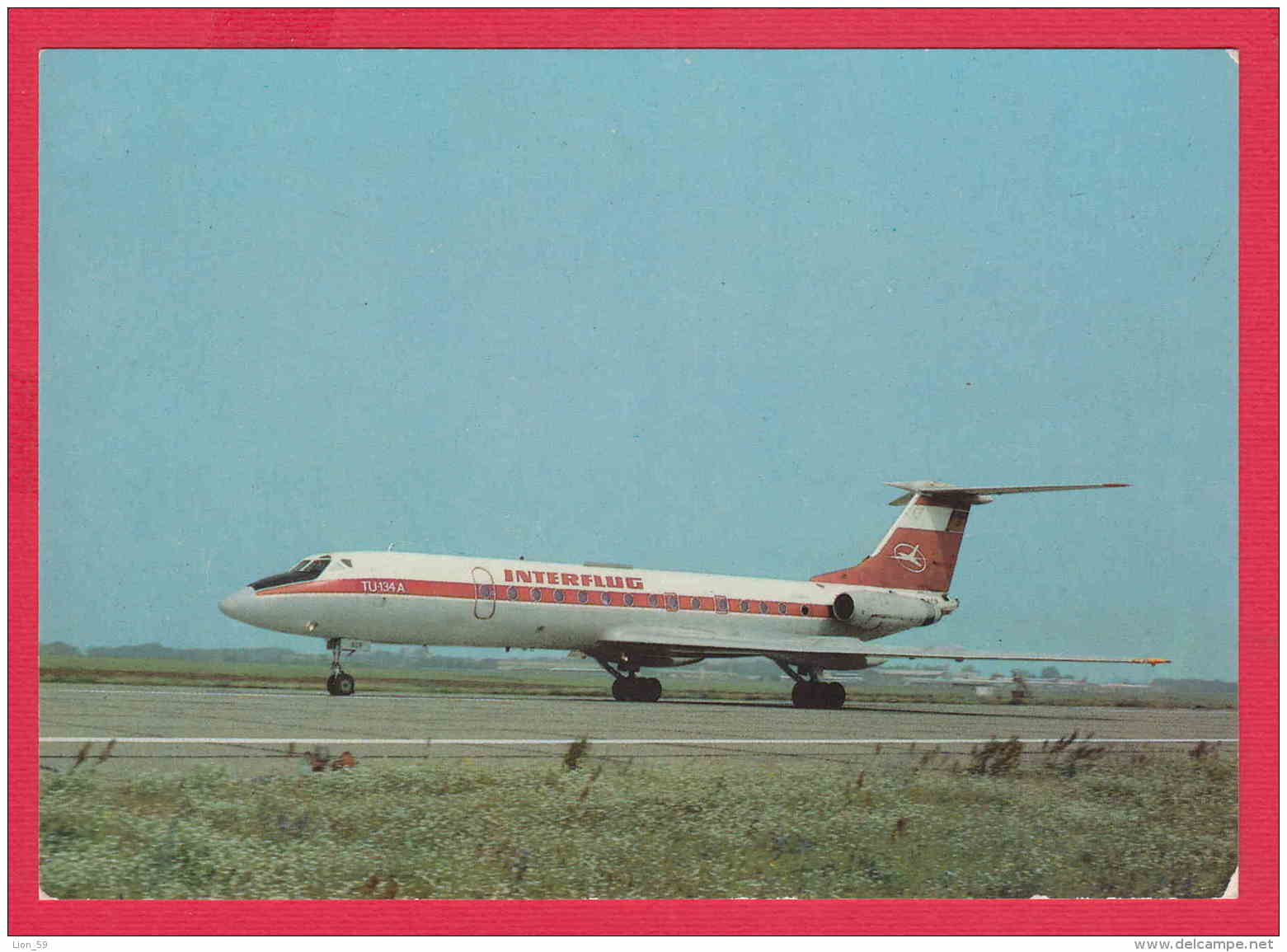 215958 / INTERFLUG - DDR - Airliner Tupolev Tu-134  / START , DDR Germany Deutschland Allemagne Germania - 1946-....: Modern Era