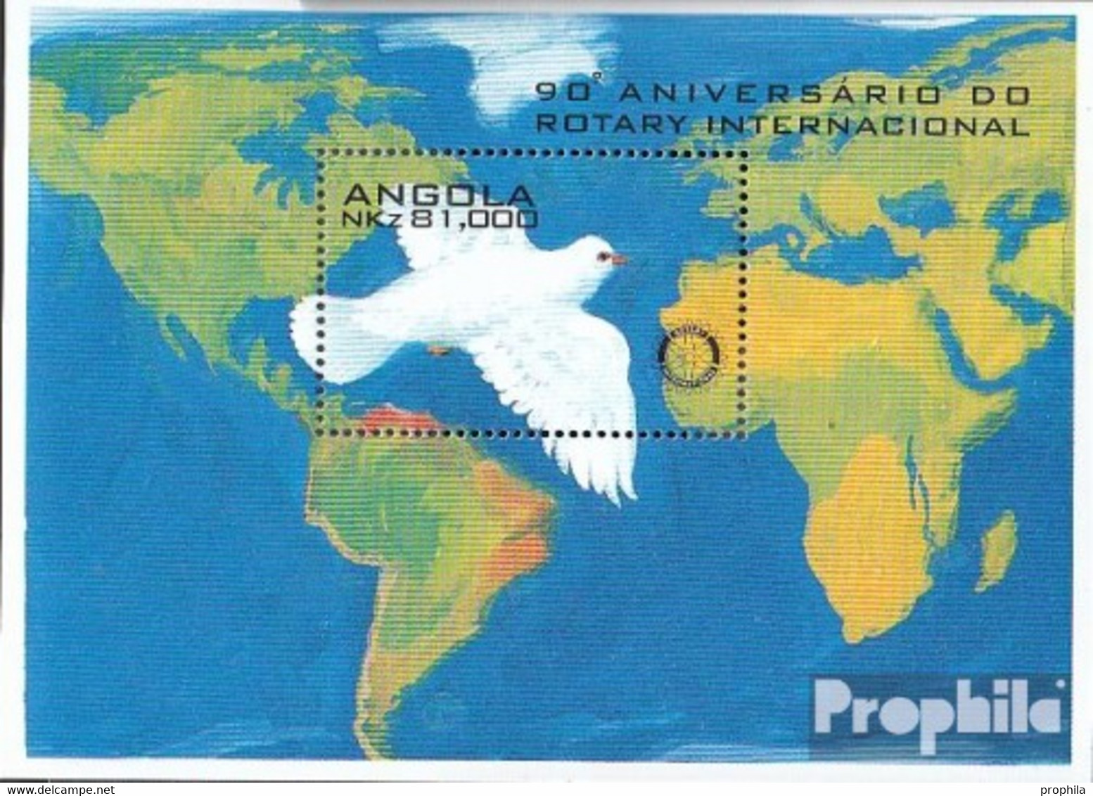 Angola Block19 (kompl.Ausg.) Postfrisch 1995 90 Jahre Rotary International - Angola