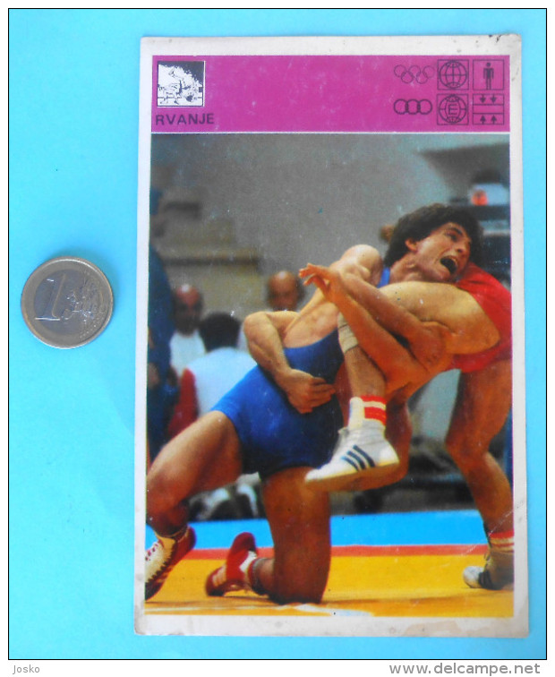 WRESTLING ... IVICA FRGIC - Yugoslavia Vintage Card Svijet Sporta * LARGE SIZE * Lutte Lucha Ringen Lotta - Trading-Karten