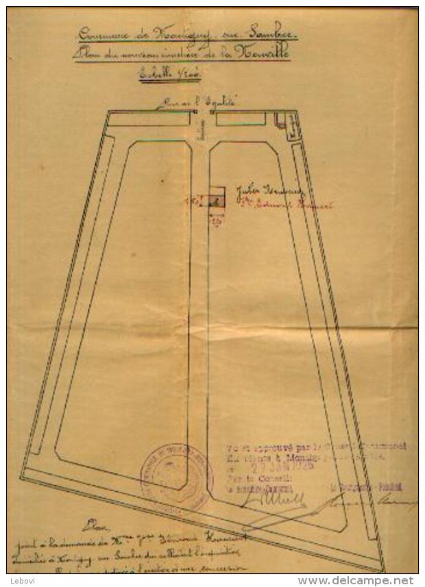 MONTIGNY-SUR-SAMBRE - Plan Du Nouveau Cimetière De La Neuville (27/01/1925) - Public Works