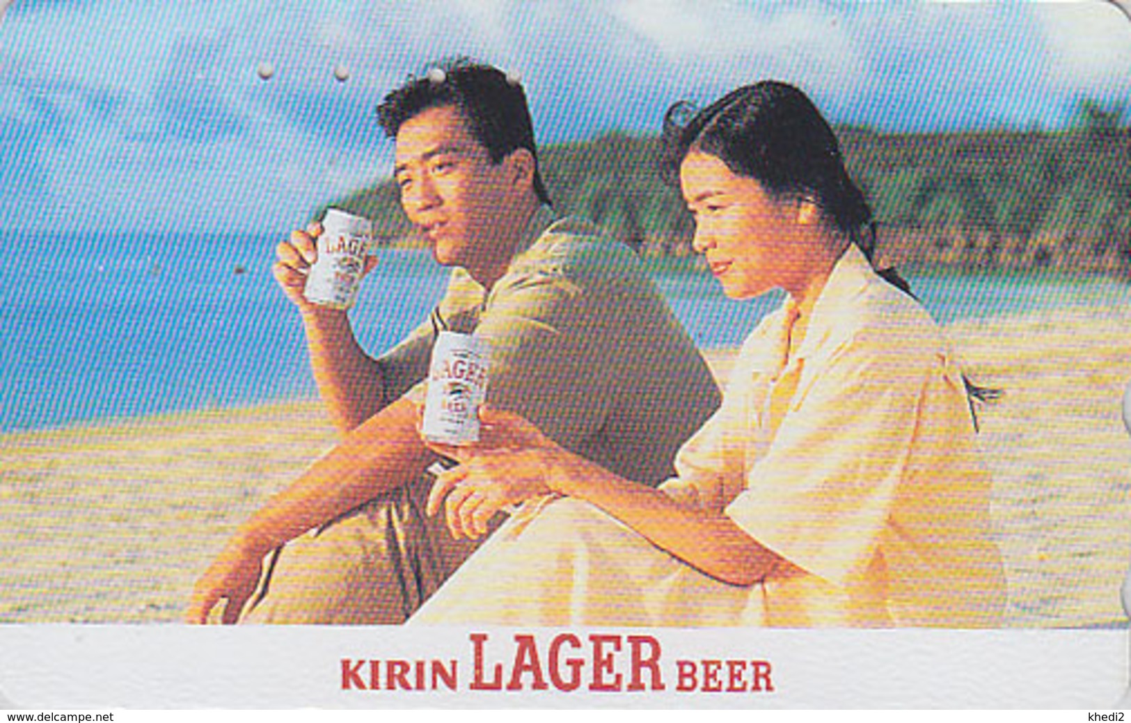 RARE Télécarte Japon / 110-011 - Alcool - BIERE KIRIN & Femme - BEER & Girl On Beach Japan Phonecard - BIER TK - 767 - Alimentation
