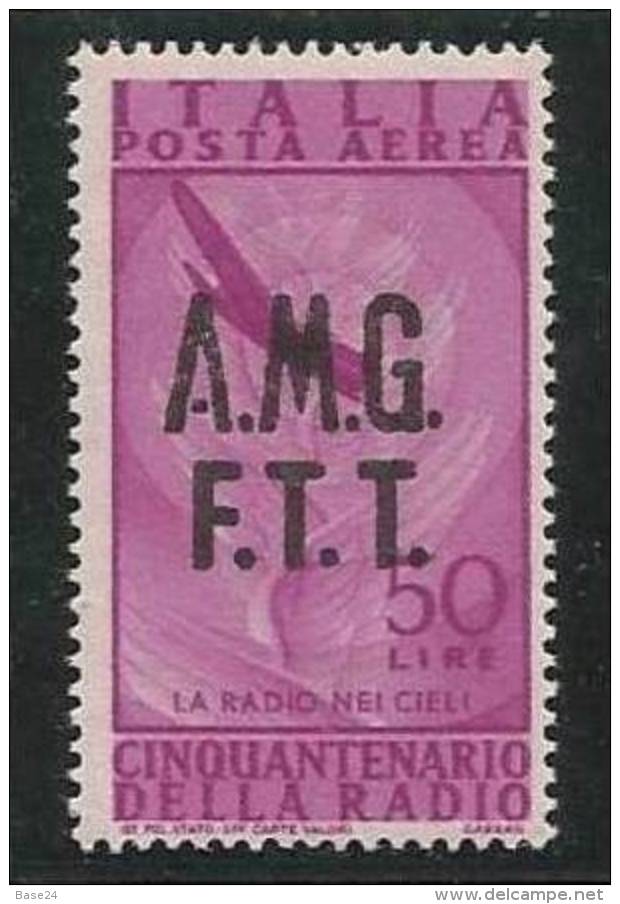 1947 Italia Italy Trieste A  AEREA RADIO 50 Lire Aereo MNH** Air Mail - Poste Aérienne