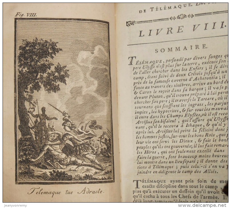 Les aventures de Télémaque, fils d'Ulysse. Messire François de Salignac de la Mothe Fenelon. 1788.