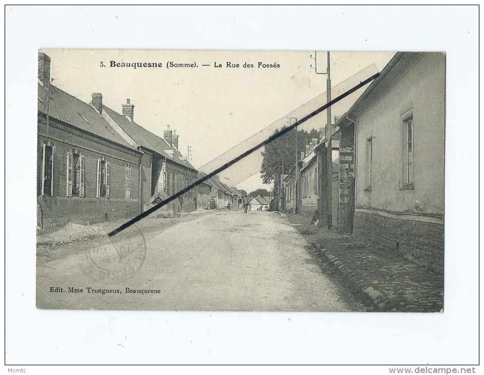 CPA   - Beauquesne  -La Rue Des Fossés - Beauquesne