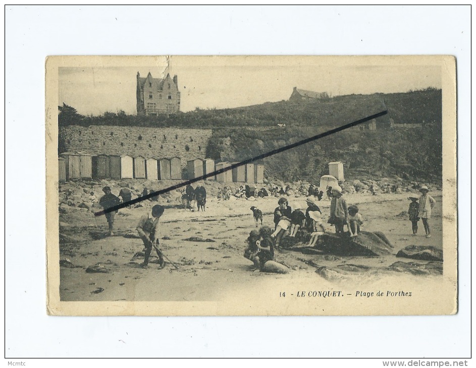 CPA  Abîmée  - Le Conquet  - Plage De L´Orthez - Le Conquet