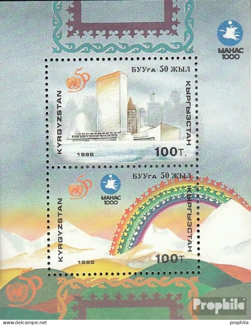 Kirgisistan Block13 (kompl.Ausg.) Postfrisch 1995 50 Jahre UNO - Kyrgyzstan