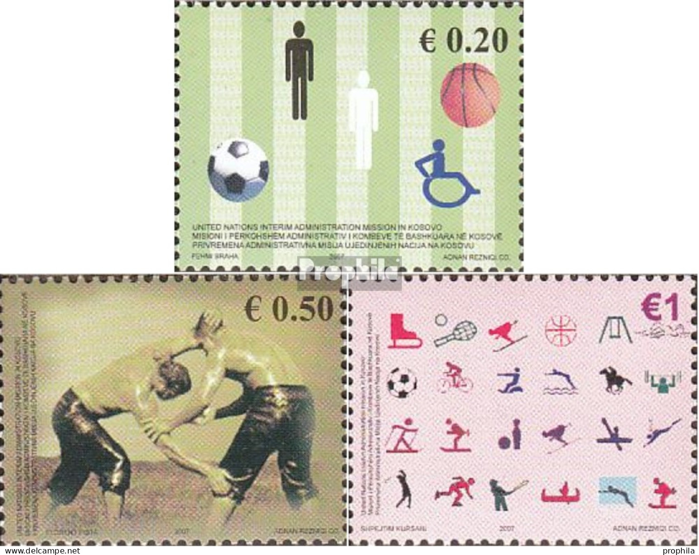 Kosovo 83-85 (kompl.Ausg.) Postfrisch 2007 Sport - Unused Stamps