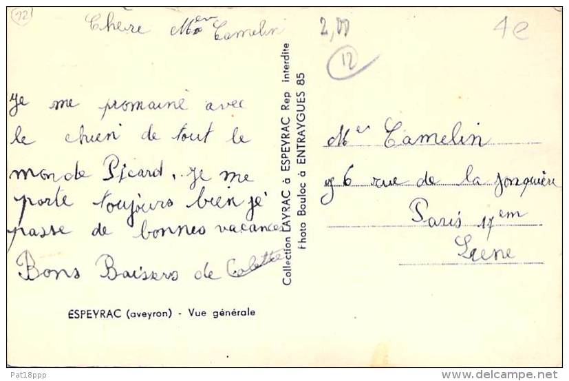 12 - ESPEYRAC - Petit Lot De 2 CPSM Dentelées Format CPA 1955 Années 50/60 - Aveyron - Other & Unclassified