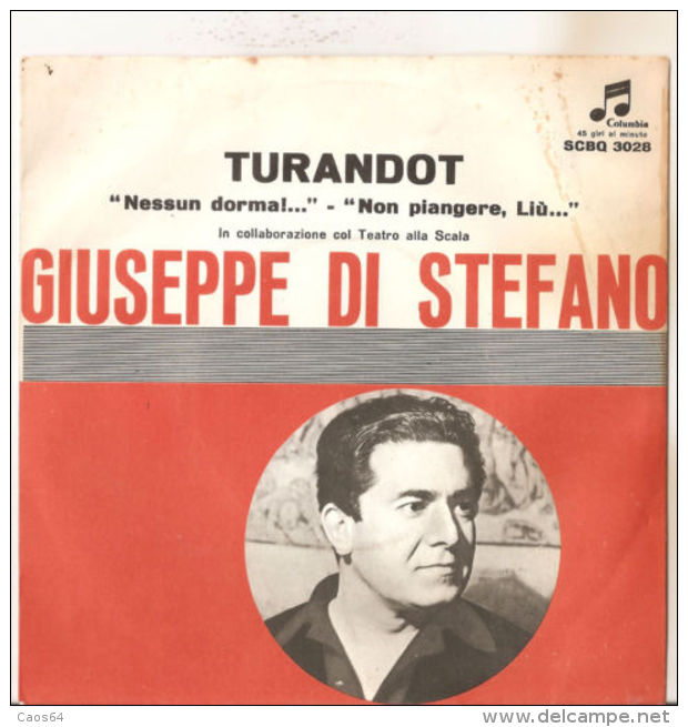 GIUSEPPE DI STEFANO TURANDOT NM/VG+ 7" - Opera / Operette