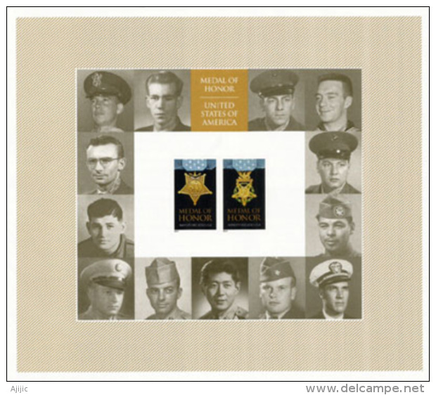 Korean War Medal Of Honor (United States Of America´s Highest Military Honor) DEUX Feuilles Entières, 20 T-p Neufs ** - Feuilles Complètes