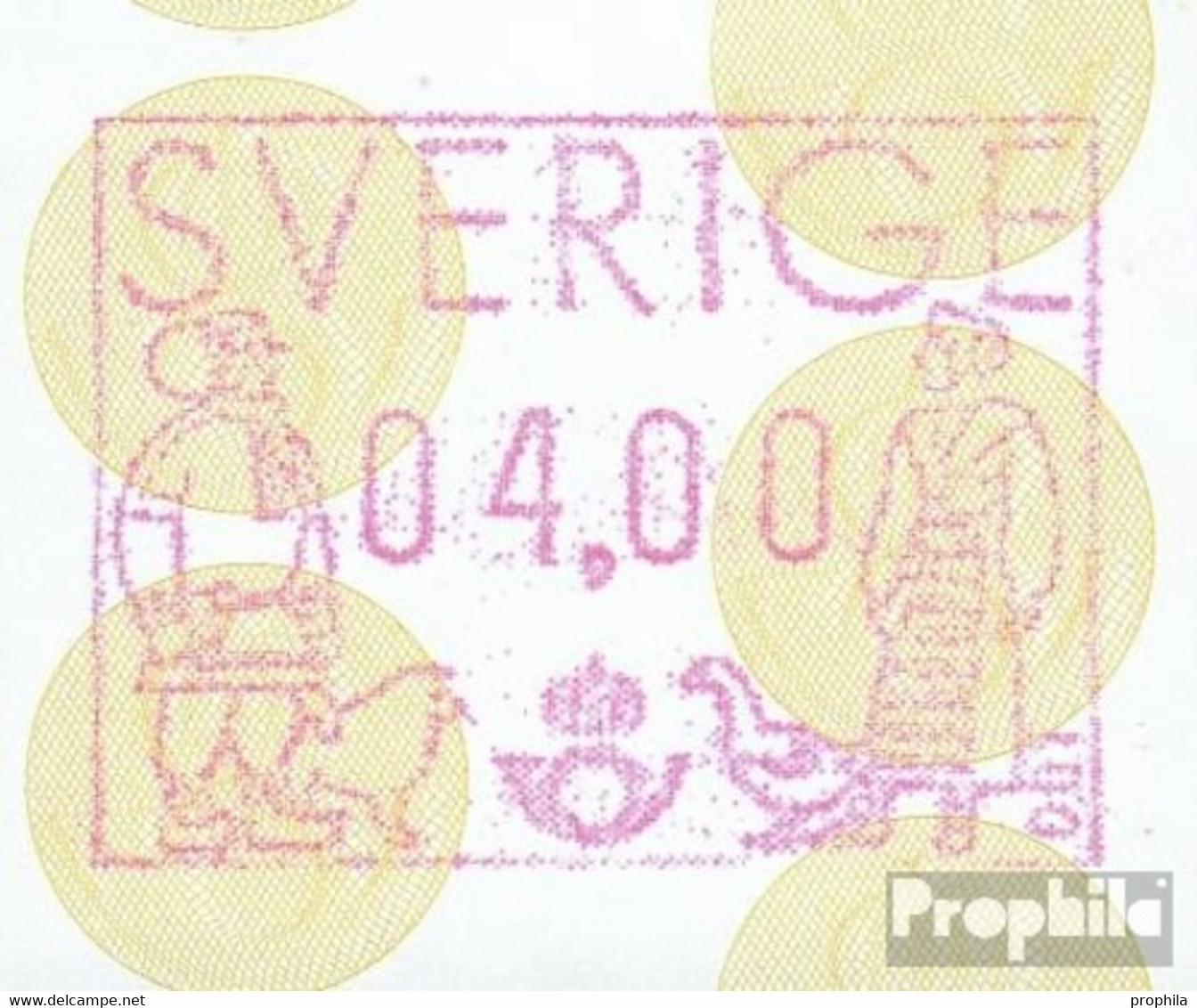 Schweden ATM1, 4.00 Nominale Postfrisch 1991 Automatenmarke - Automatenmarken [ATM]