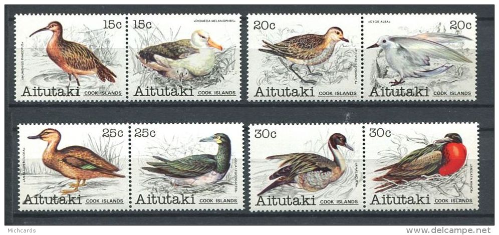 169 AITUTAKI 1981 - Yvert 293/300 - Oiseau  - Neuf ** (MNH) Sans Trace De Charniere - Aitutaki