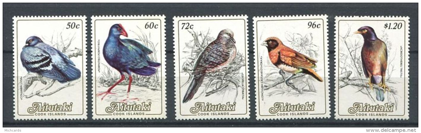 169 AITUTAKI 1984 - Yvert 390/94 - Oiseau - Neuf ** (MNH) Sans Trace De Charniere - Aitutaki