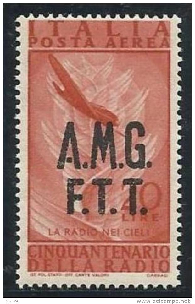 1947 Italia Italy Trieste A  AEREA RADIO 20 Lire Arancio MNH** - Posta Aerea