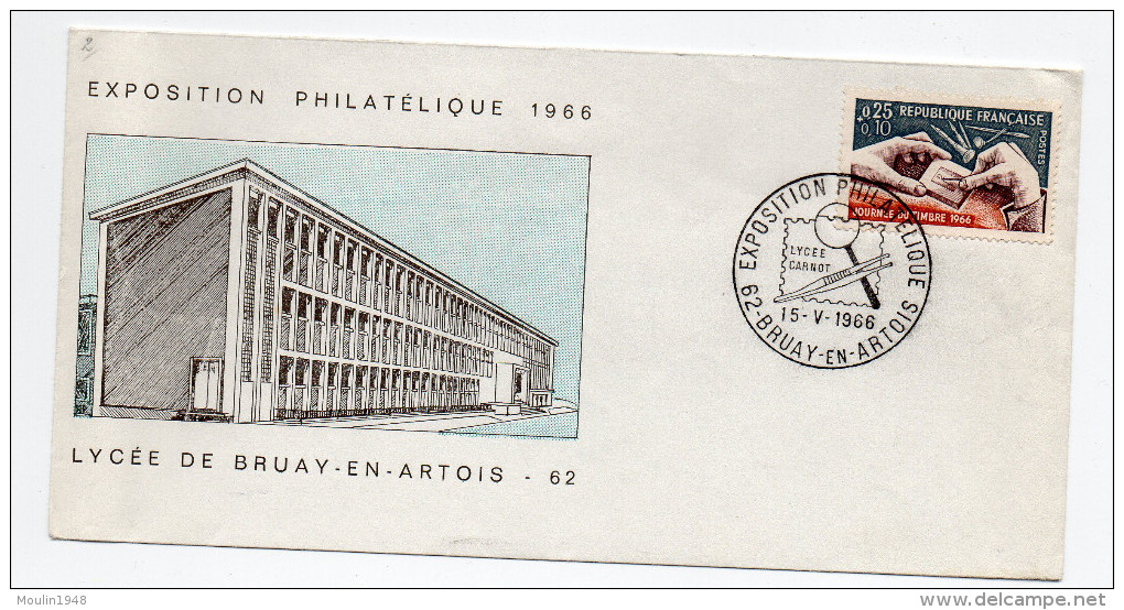 F. D. C. FRANCE Exposition Philatelique    62 Bruay En Artois  Y.T. N°1487 La Gravure Des Timbres Poste (le Burin) - 1960-1969