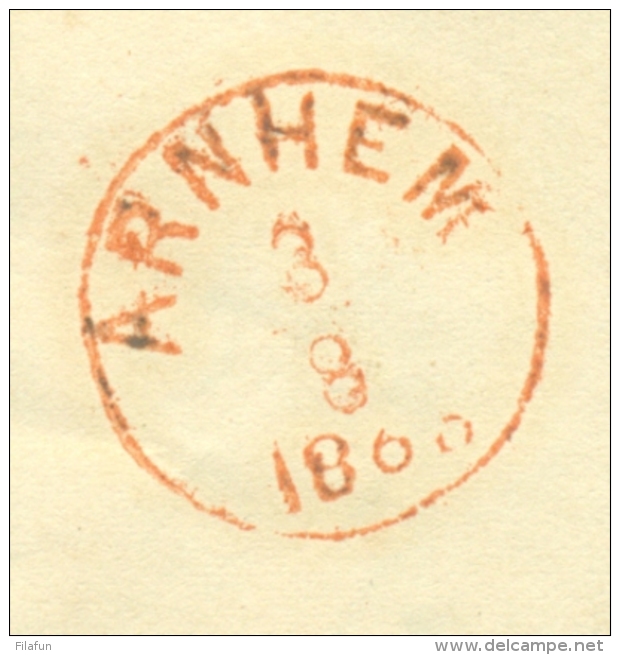 Nederland - 1865 - Complete EO-vouwbrief Van Rhenen Via Wageningen Naar Arnhem - ...-1852 Voorlopers