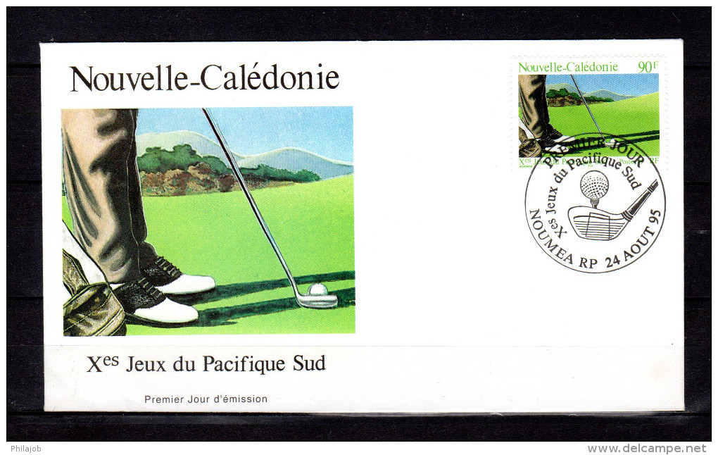 NOUVELLE CALEDONIE 1995 Enveloppe 1er Jour " GOLF  / NOUMEA Le 24-08-95 " N° YT 699. Parfait état. FDC - Golf