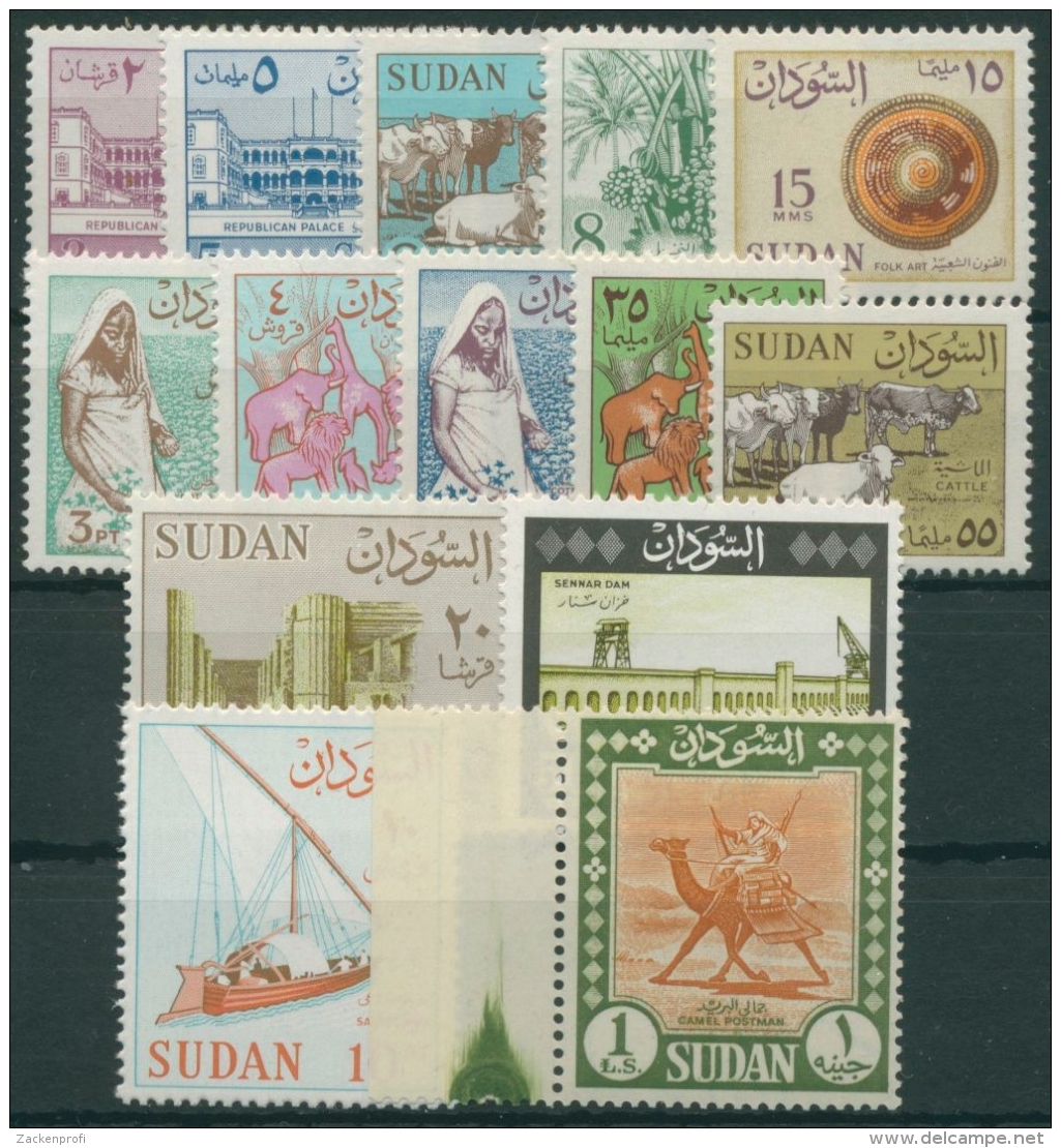 Sudan 1962 Landesmotive Segelboot Rinder Baumwollanbau 179/92 Postfrisch - Sudan (1954-...)