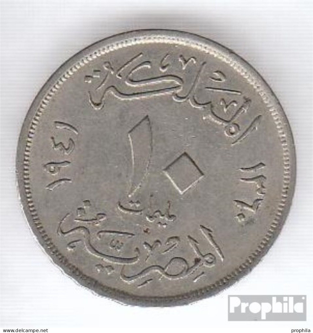 Ägypten KM-Nr. : 364 1938 Sehr Schön Kupfer-Nickel Sehr Schön 1938 10 Milliemes Farouk - Aegypten