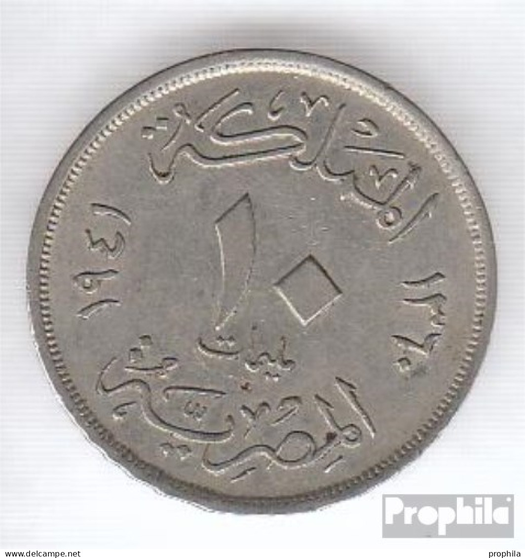 Ägypten KM-Nr. : 364 1941 Sehr Schön Kupfer-Nickel Sehr Schön 1941 10 Milliemes Farouk - Egipto