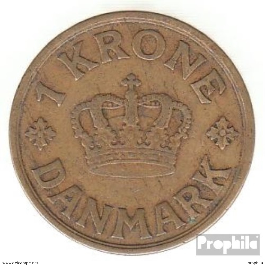 Dänemark KM-Nr. : 824 1936 Sehr Schön Aluminium-Bronze Sehr Schön 1936 1 Krone Gekröntes Monogramm - Dänemark