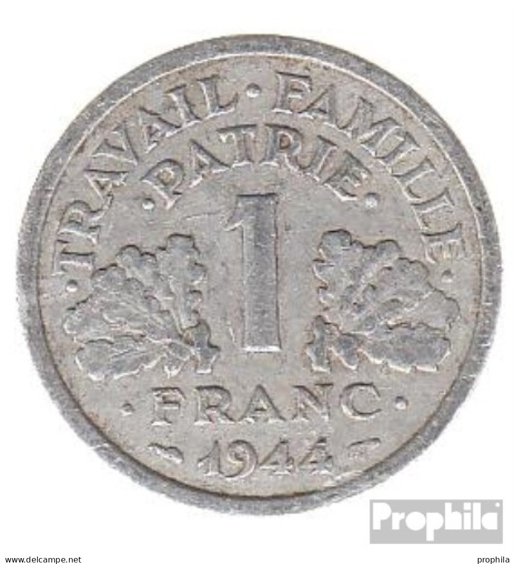 Frankreich KM-Nr. : 902 1944 B Sehr Schön Aluminium Sehr Schön 1944 1 Franc Doppelaxt - Sonstige & Ohne Zuordnung