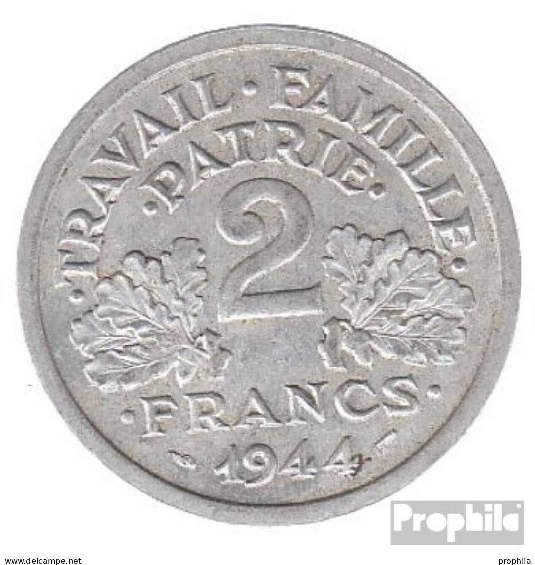 Frankreich KM-Nr. : 904 1944 B Sehr Schön Aluminium Sehr Schön 1944 2 Francs Doppelaxt - Sonstige & Ohne Zuordnung