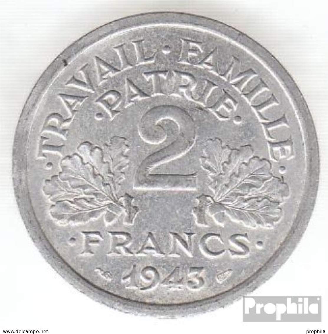 Frankreich KM-Nr. : 904 1944 Sehr Schön Aluminium Sehr Schön 1944 2 Francs Doppelaxt - Sonstige & Ohne Zuordnung