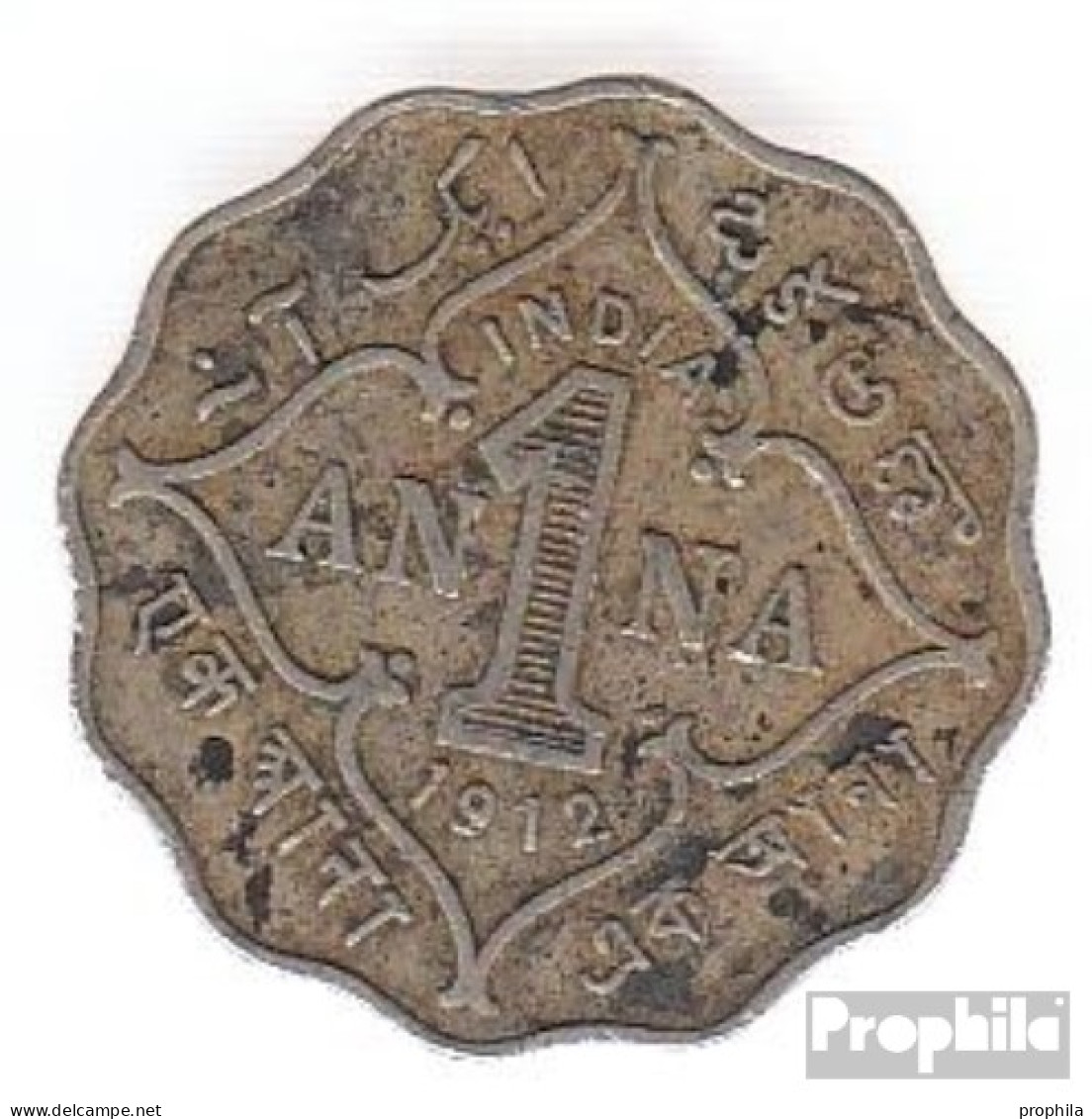 Indien KM-Nr. : 513 1935 Sehr Schön Kupfer-Nickel Sehr Schön 1935 1 Anna George V. - Indien