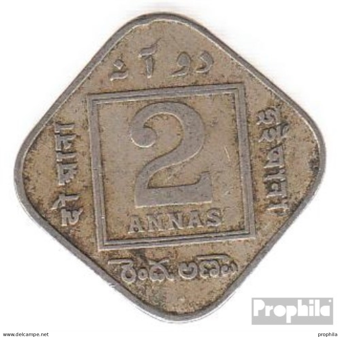 Indien KM-Nr. : 516 1935 Schön Kupfer-Nickel Schön 1935 2 Annas George V. - Indien