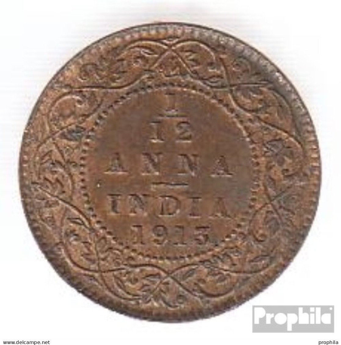 Indien KM-Nr. : 509 1936 Stgl./unzirkuliert Bronze Stgl./unzirkuliert 1936 1/12 Anna George V. - India
