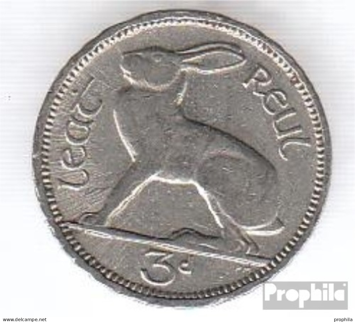 Irland 4 1933 Vorzüglich Nickel Vorzüglich 1933 3 Pence Hase - Irland