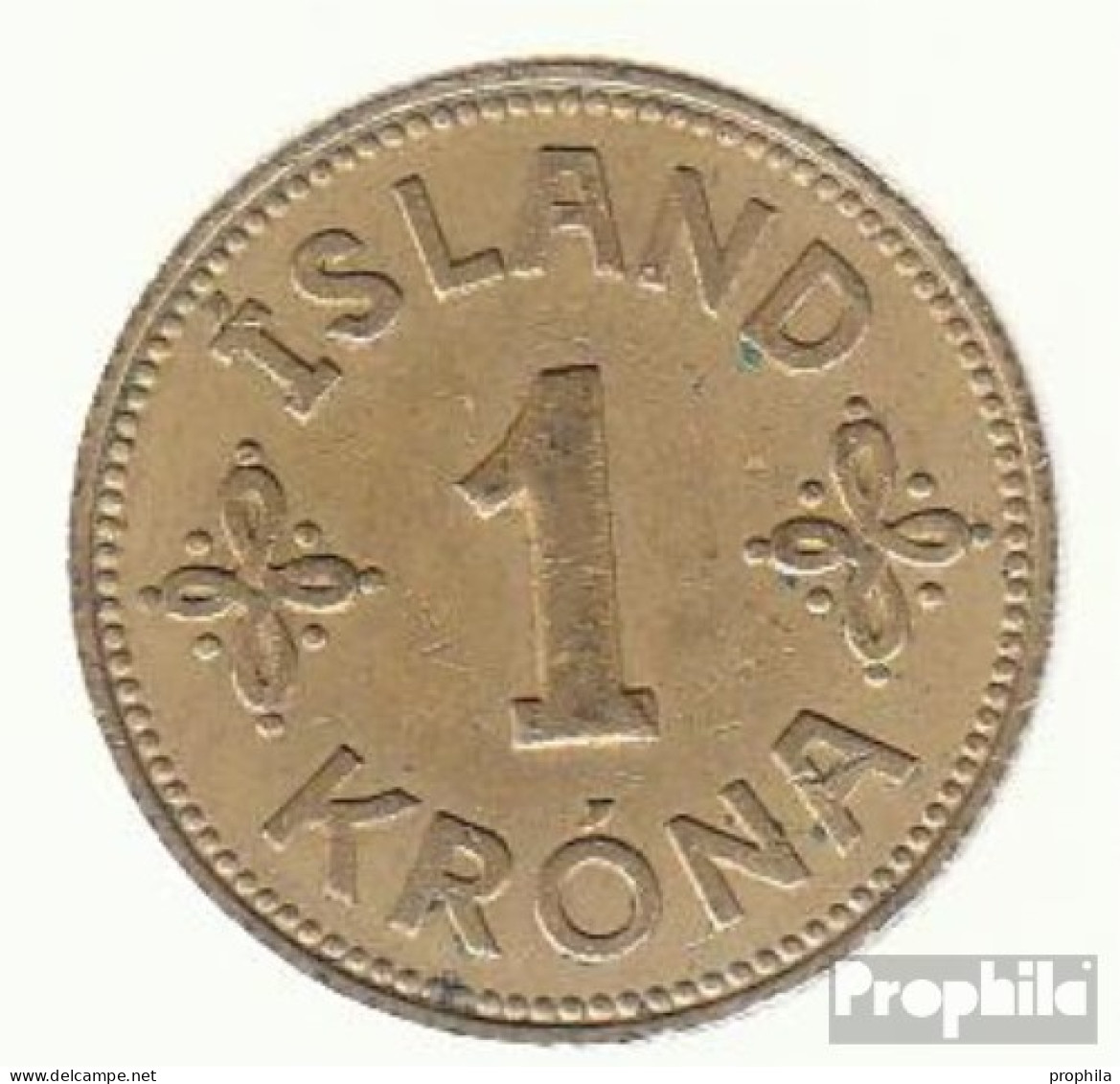 Island KM-Nr. : 3 1940 Sehr Schön Aluminium-Bronze Sehr Schön 1940 1 Krona Gekröntes Wappen - Islandia