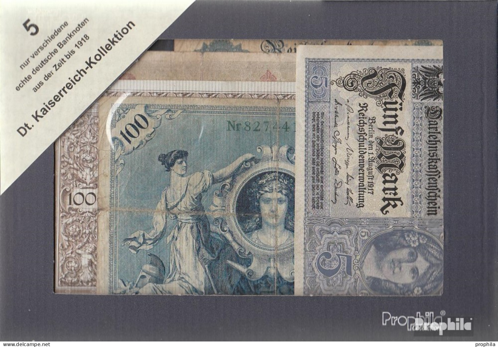 Deutsches Reich 5 Verschiedene Banknoten  Deutsches Kaiserreich - Colecciones