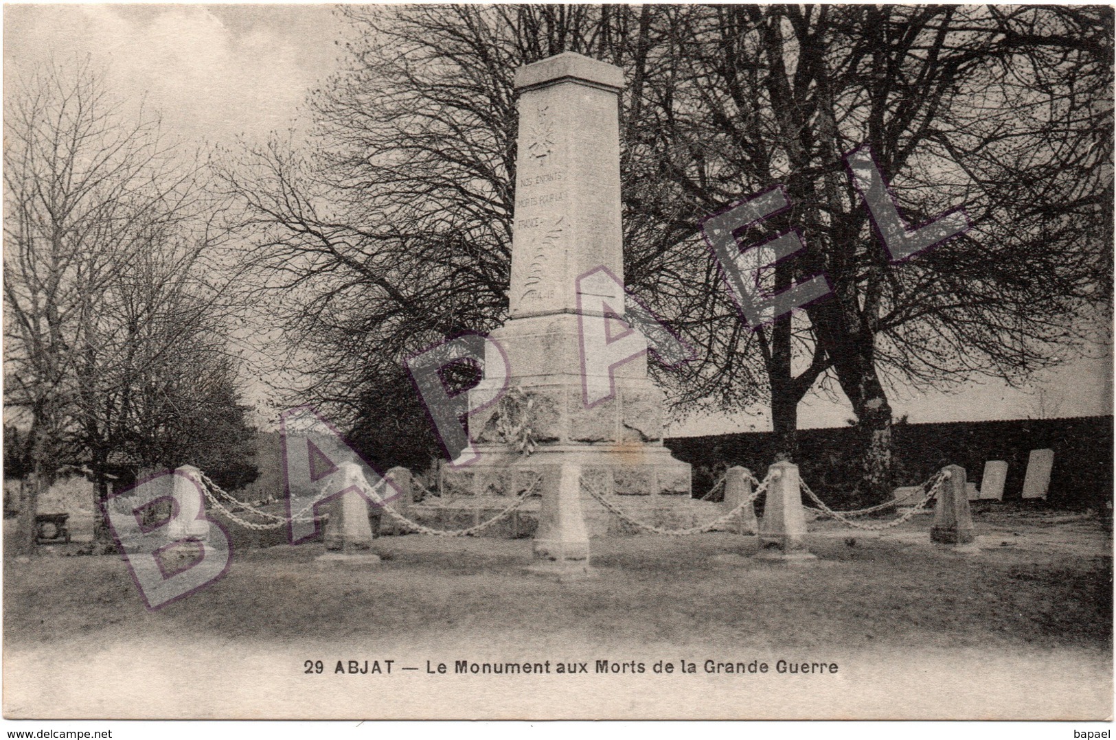 Abjat (24) - Le Monument Aux Morts De La Grande Guerre - Autres & Non Classés