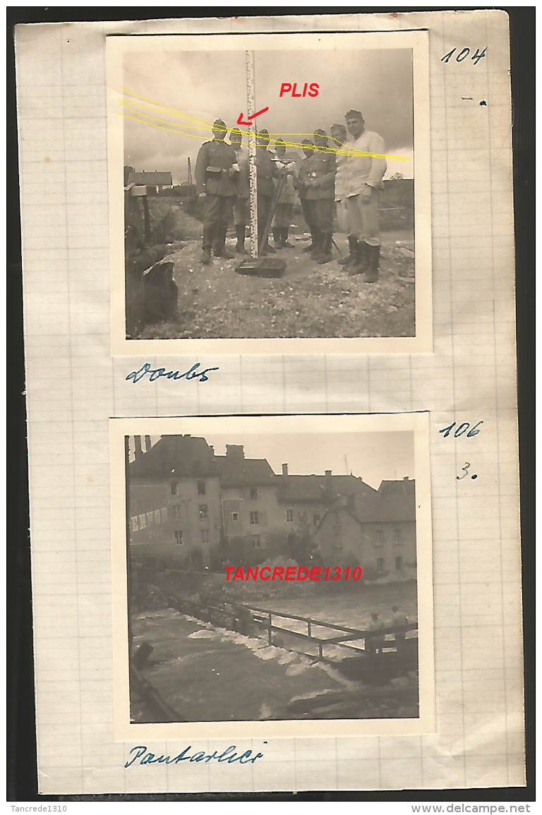 WW2 PHOTO ORIGINALE X2  Soldats Allemands à PONTARLIER DOUBS 25 OCCUPATION 1940 - 1939-45