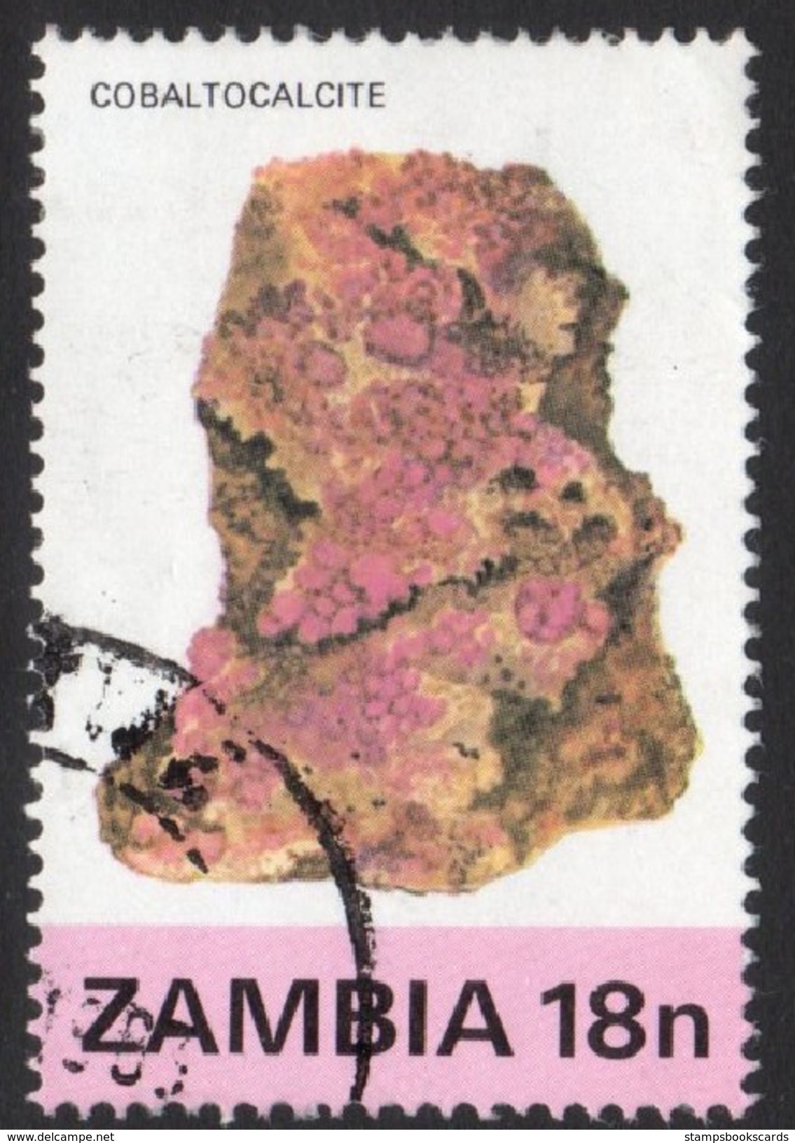 Cobaltocalcite Fine Used Stamp Zambia - Minerals