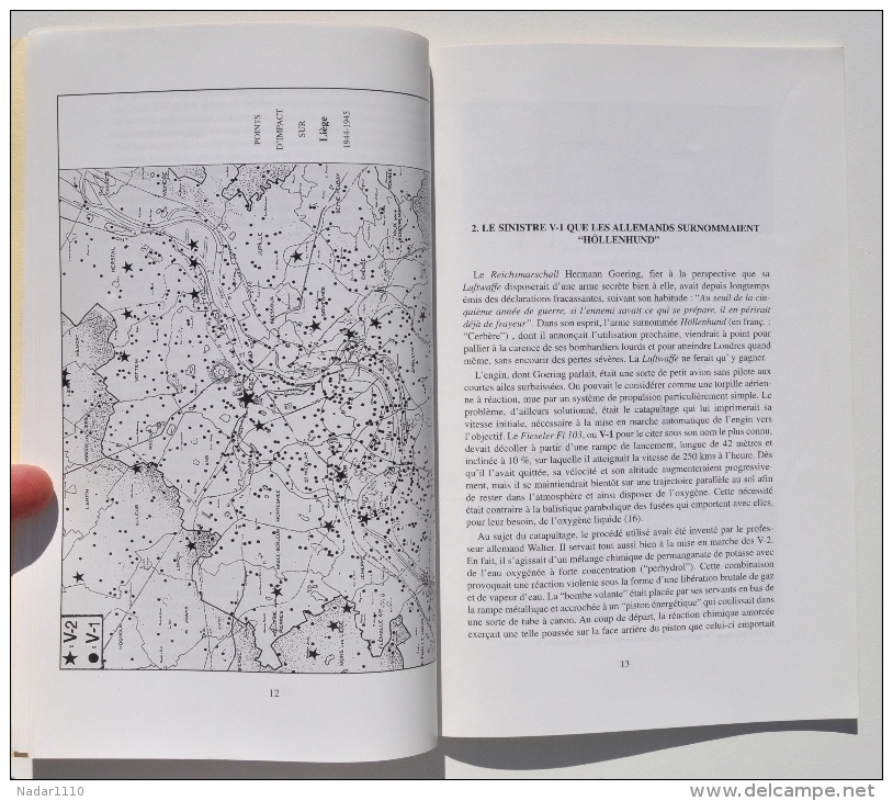 Guerre 40-45 : LIEGE SOUS LES V1 ET V2  Par Lambert Grailet, 1996 / Avion, Aviation - 1939-45