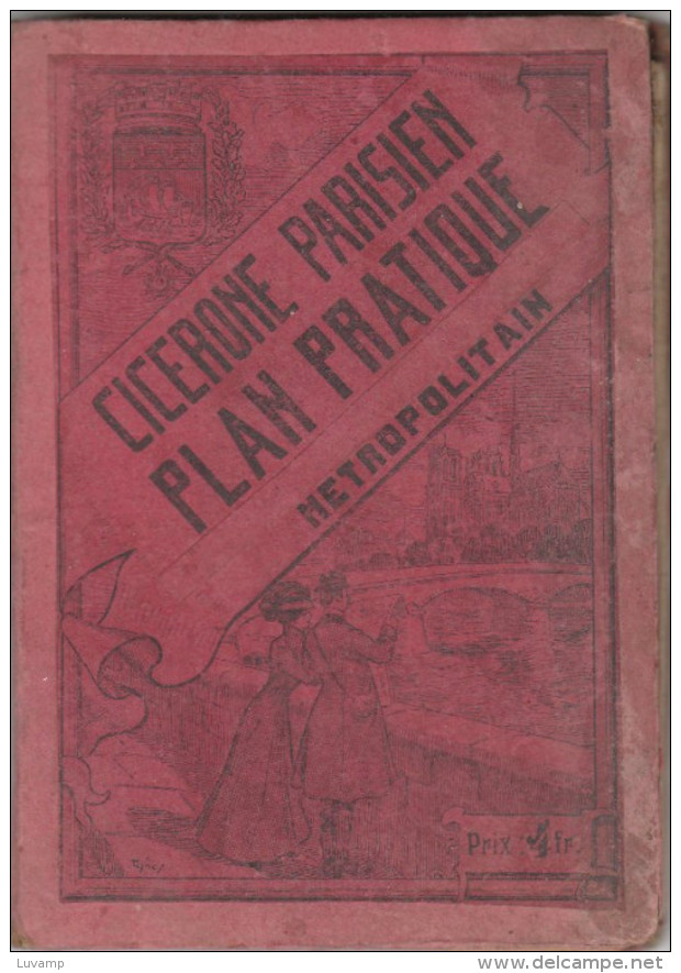 CARTINA DI PARIGI Con Stradario - Edizione 1923  (110210) - Europe