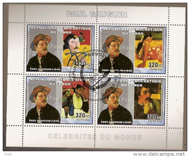 Congo & Rep. Congo & Pintura, Celebridades, Paul  Gauguin 2006 (2) - Mint/hinged