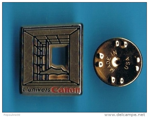 1 PIN'S  //  ** L'UNIVERS CANON ** . (Arthus Bertrand Paris) - Informatique