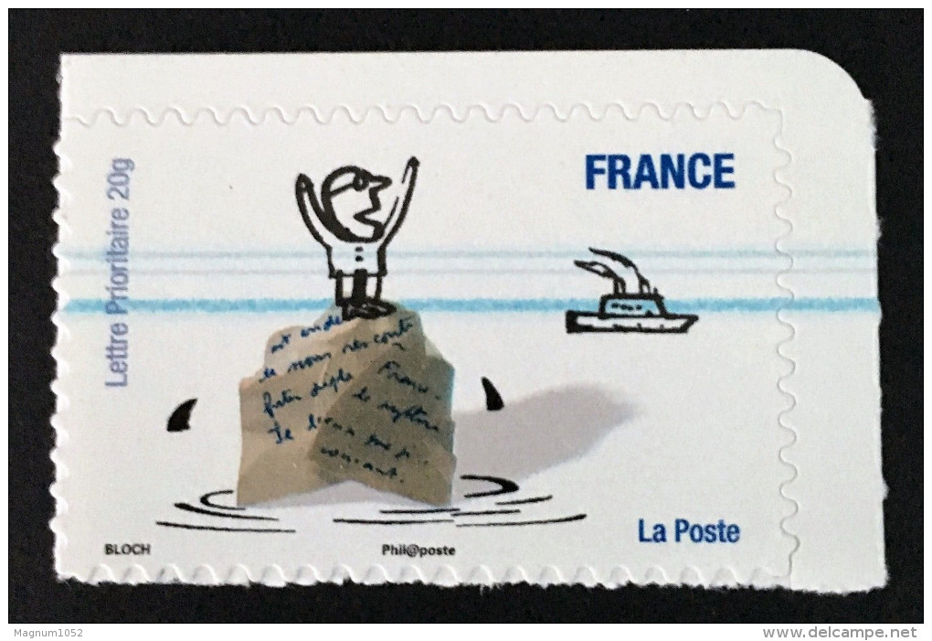 VARIETE ADH . N 476 ** - 1 TB AVEC 2 TRAINEES DE COULEUR BLEUES  - TIMBRE NORMAL OBLITERE NON FOURNI - JUSTE COMPARAISON - Unused Stamps